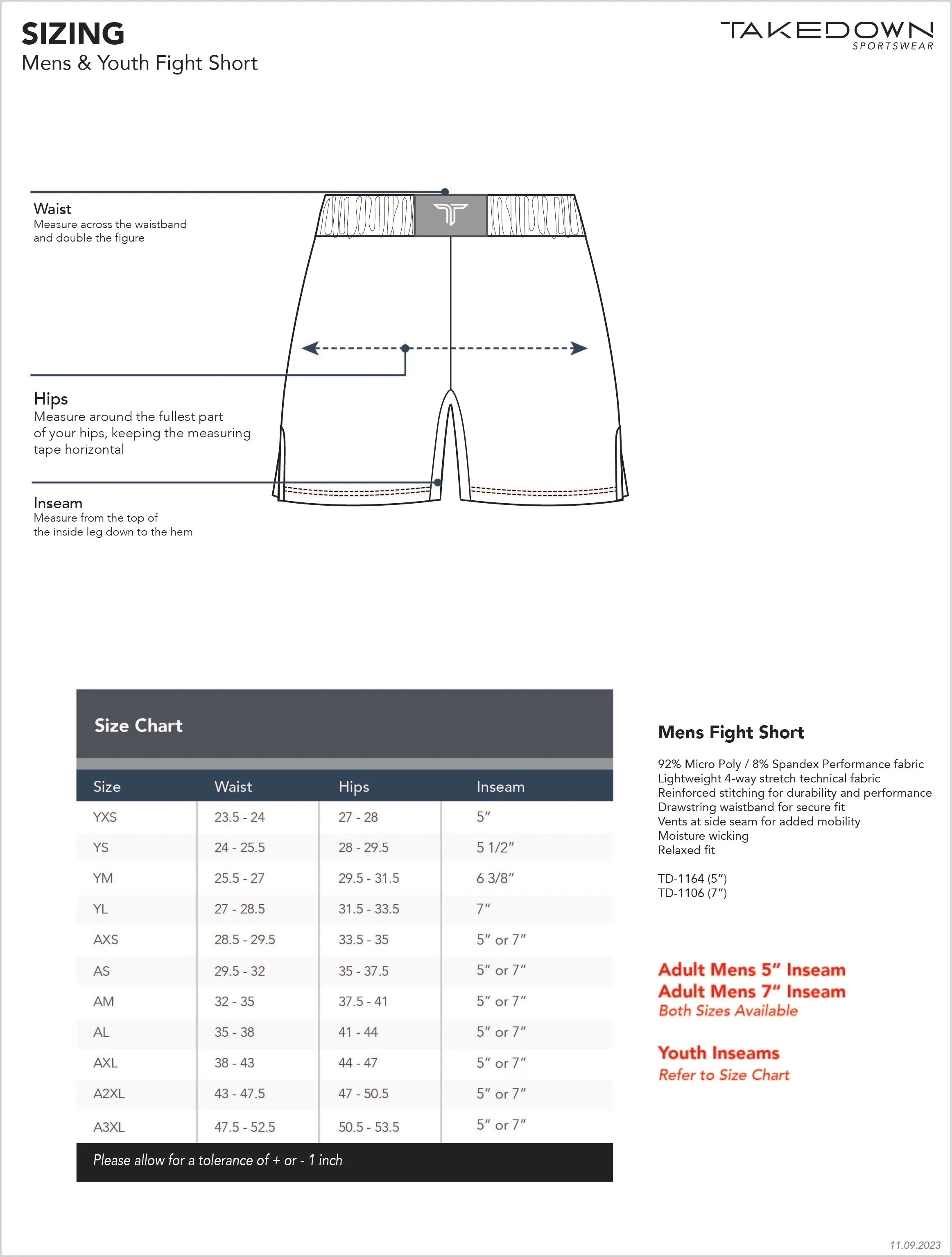 Air Camo Fight Shorts (5"&7“ Inseam)