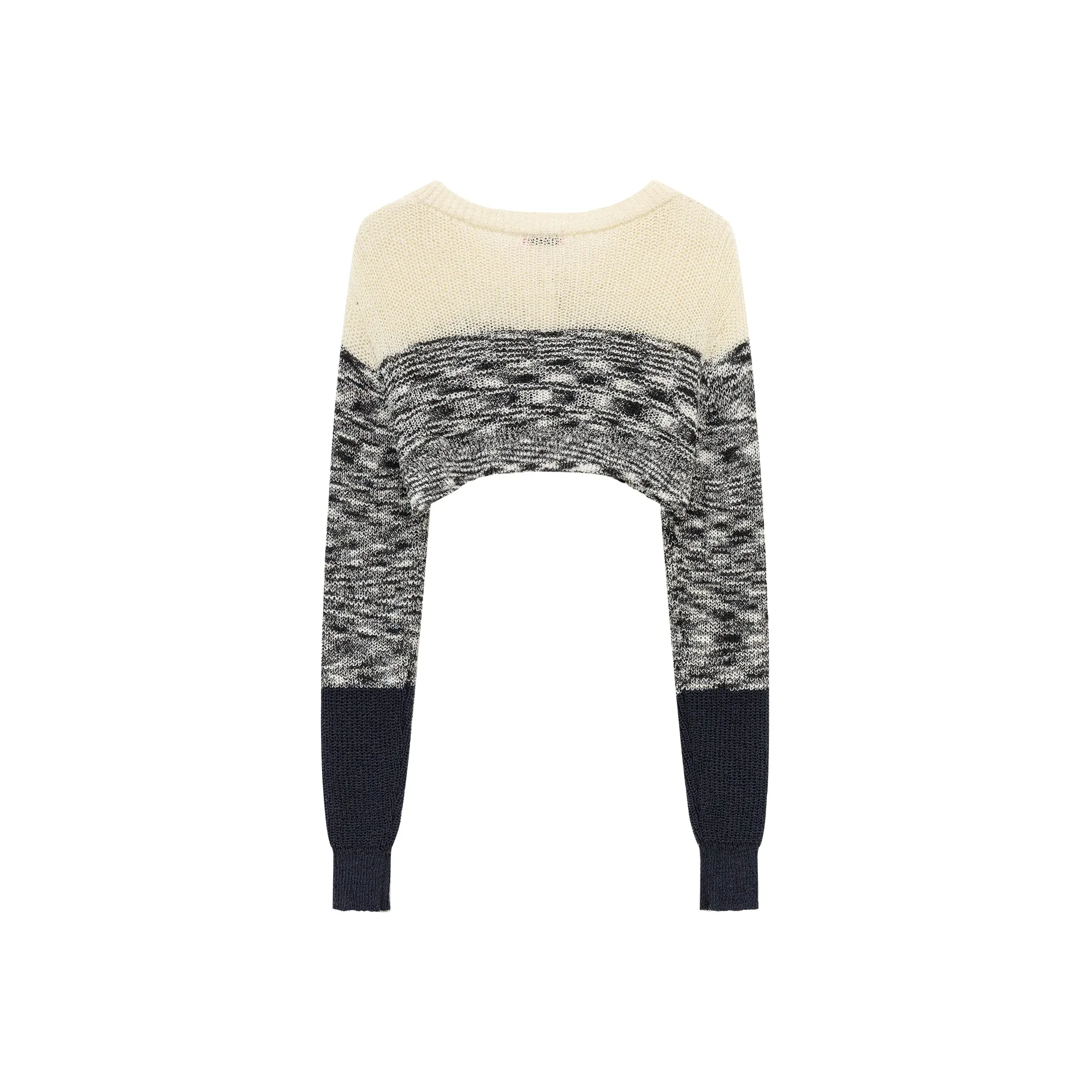 Contrast Logo Cropped Cardigan