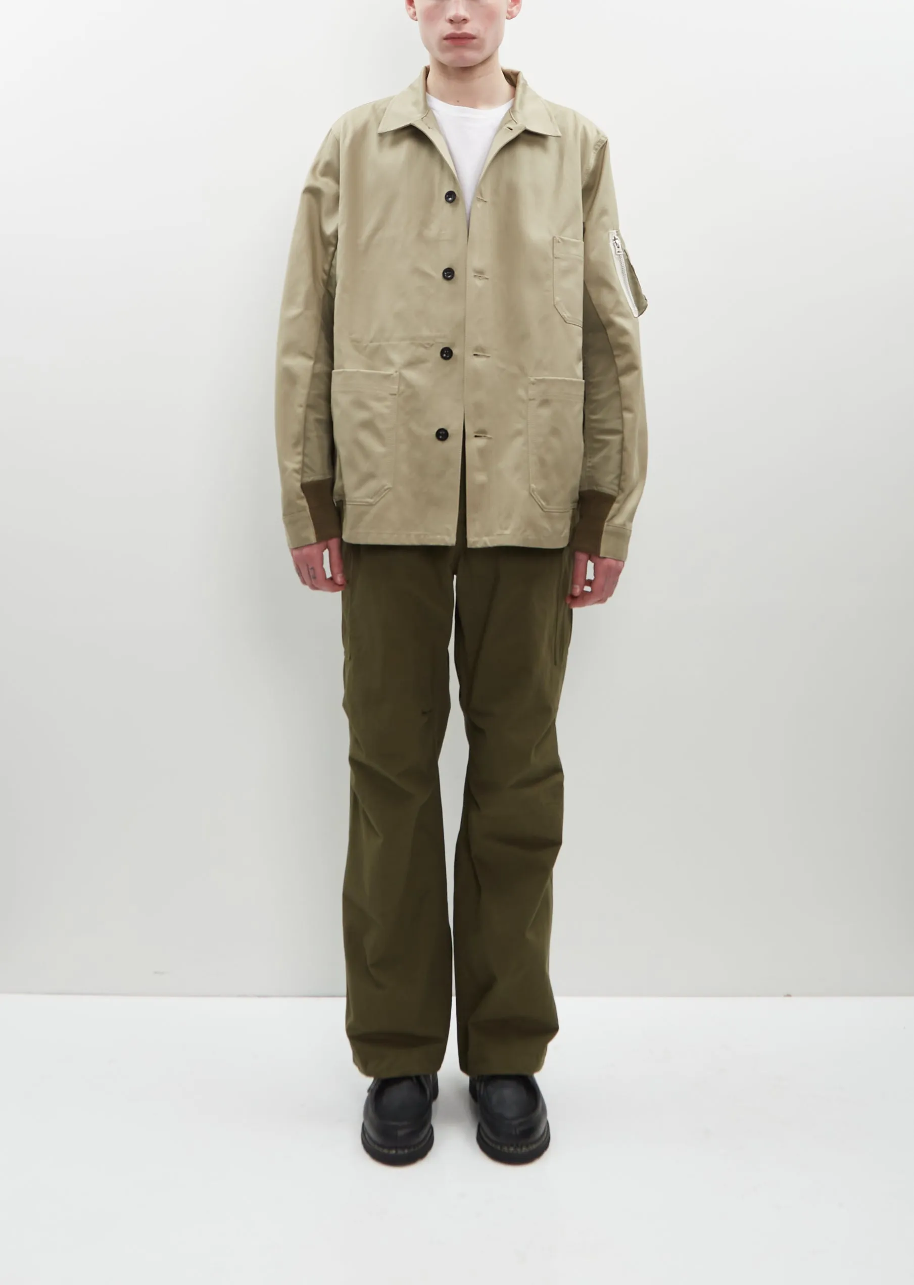 Cotton Chino x Nylon Twill Blouson