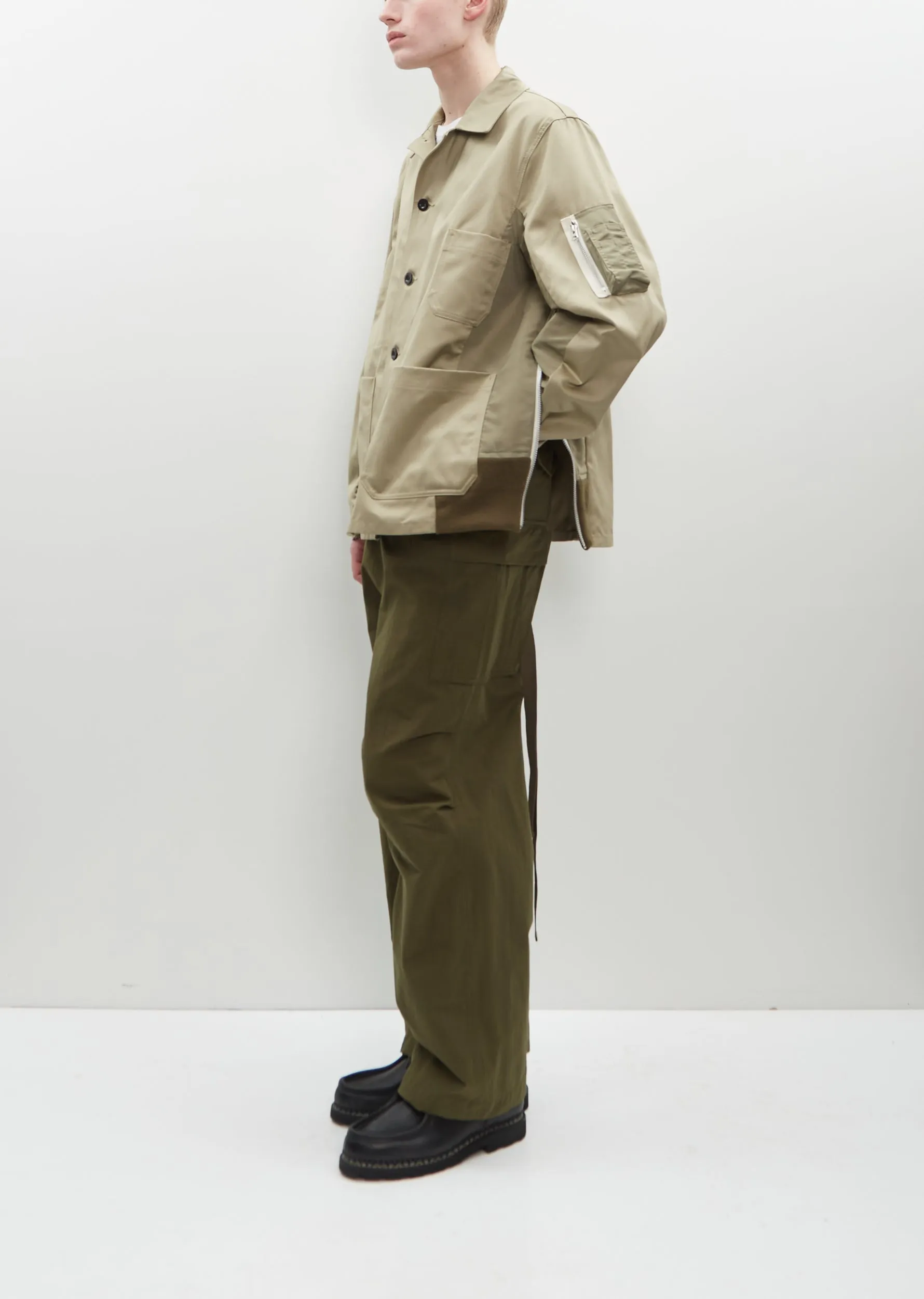 Cotton Chino x Nylon Twill Blouson