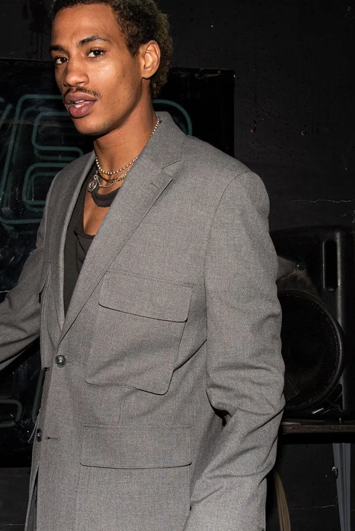 Grey Utility Blazer