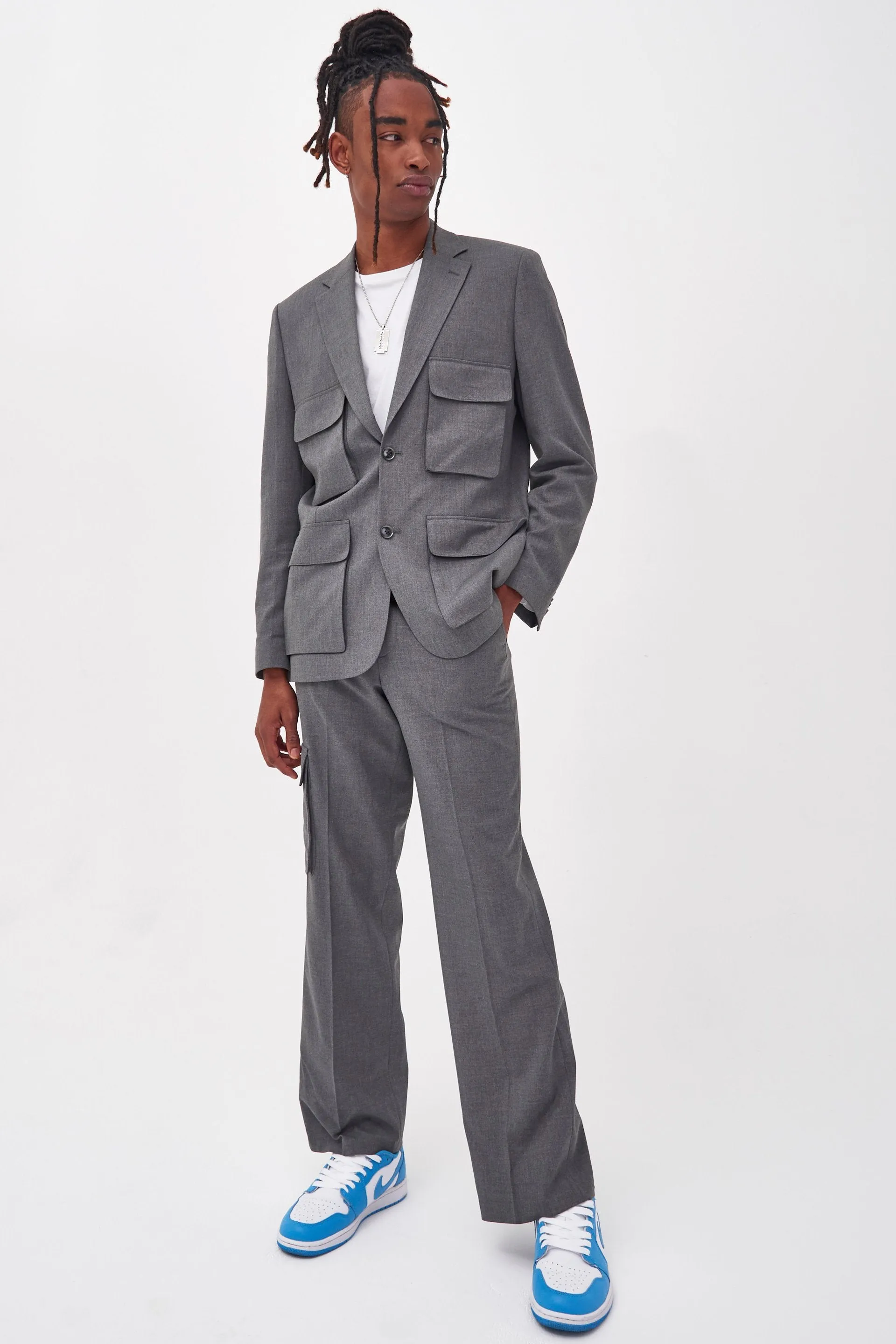 Grey Utility Blazer