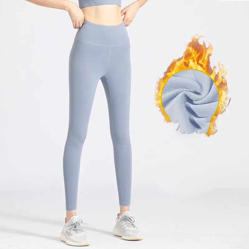High Elastic Bottom Warm Butt Lift Yoga Pants For Running