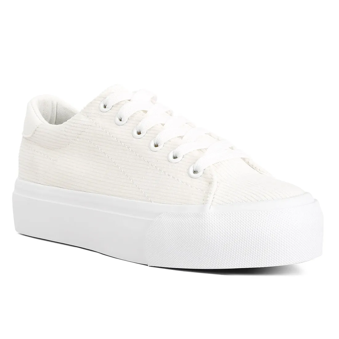 Hyra Solid Flatform Canvas Sneakers
