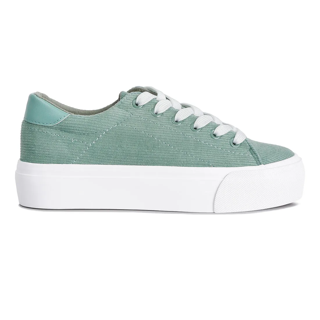 Hyra Solid Flatform Canvas Sneakers