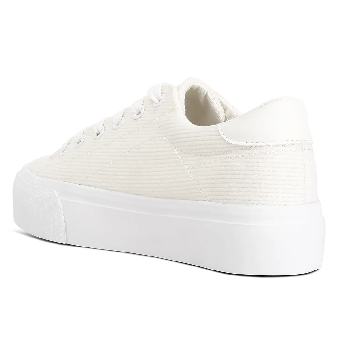 Hyra Solid Flatform Canvas Sneakers