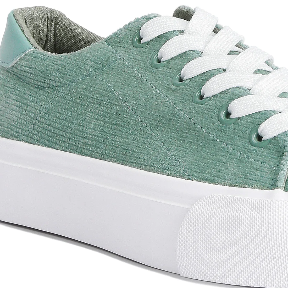 Hyra Solid Flatform Canvas Sneakers