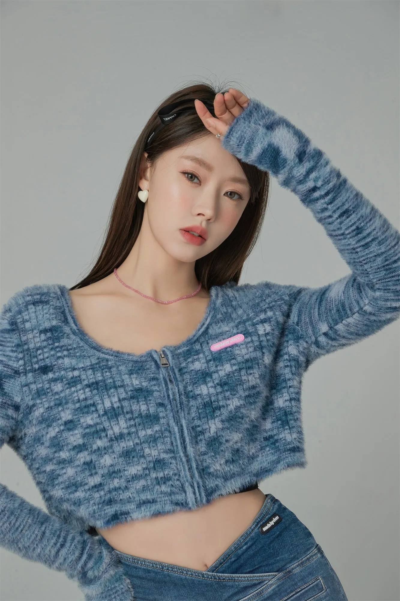 Like A River Cropped Zip-Up Cardigan