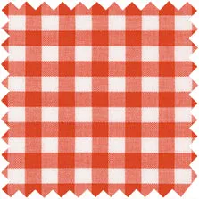 Made-to-Measure Shirt in Orange Medium Gingham Poplin