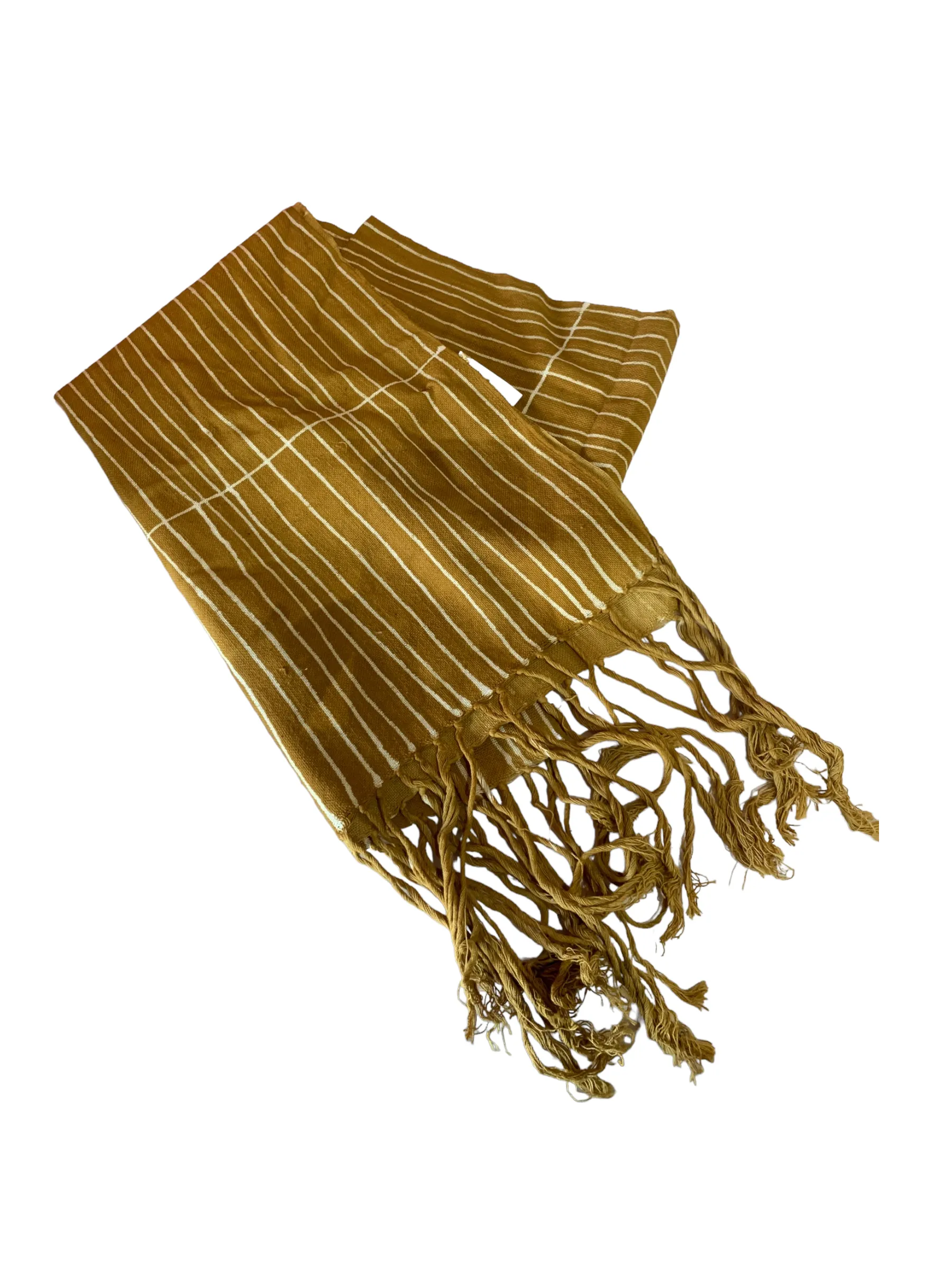 Mustard Cotton Mud Cloth Scarves