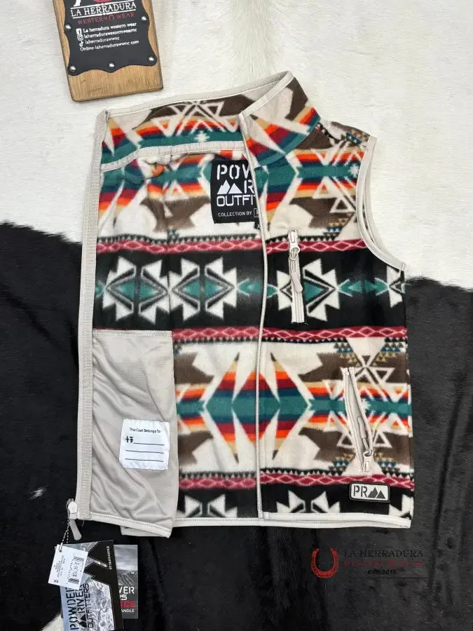 PANHANDLE AZTEC PRINTED FLEECE VEST