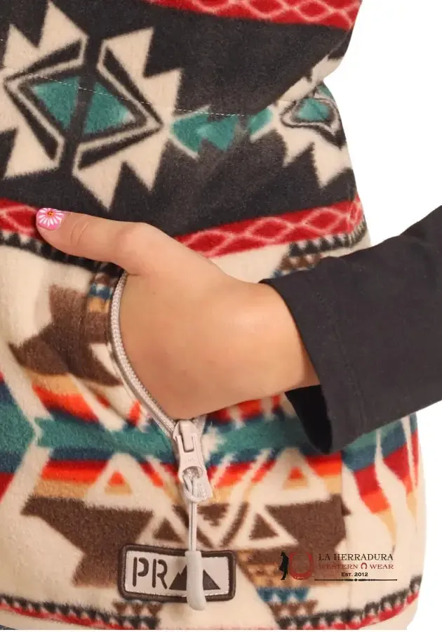 PANHANDLE AZTEC PRINTED FLEECE VEST