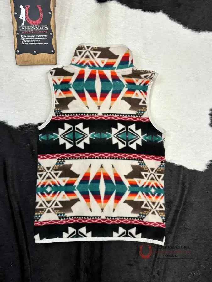 PANHANDLE AZTEC PRINTED FLEECE VEST