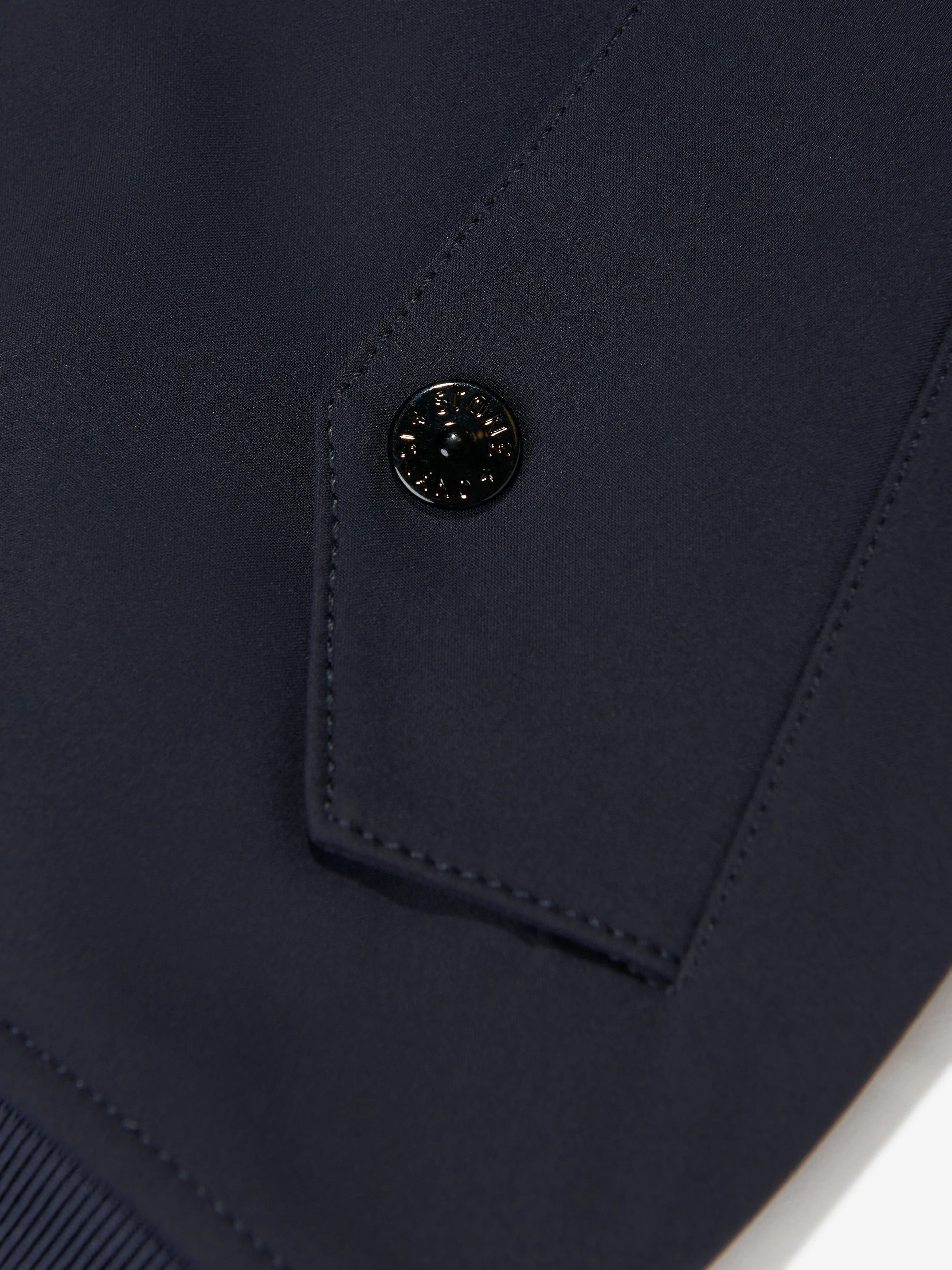 Stone Island Boys Hooded Zip Up Jacket in Navy