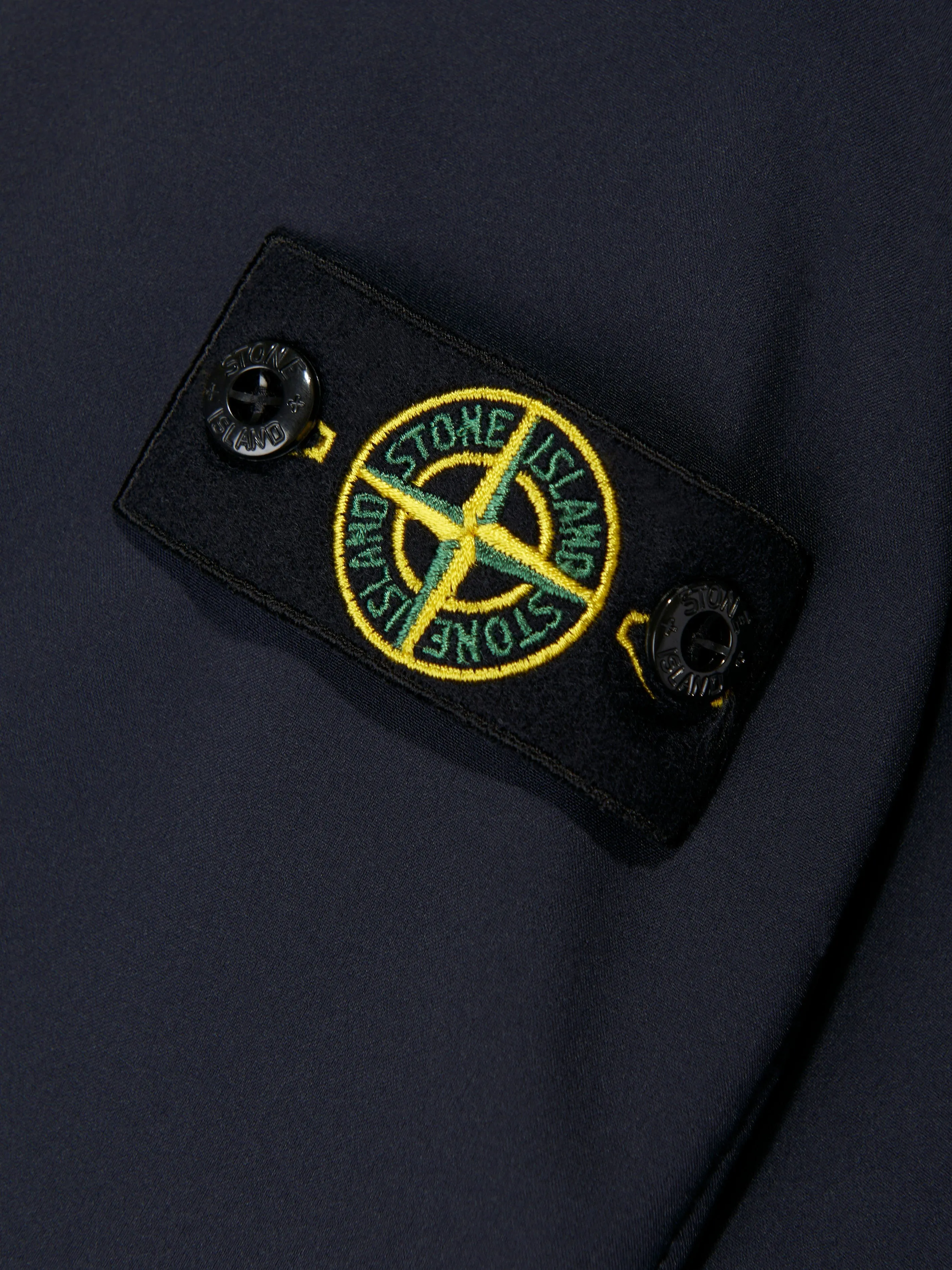 Stone Island Boys Hooded Zip Up Jacket in Navy
