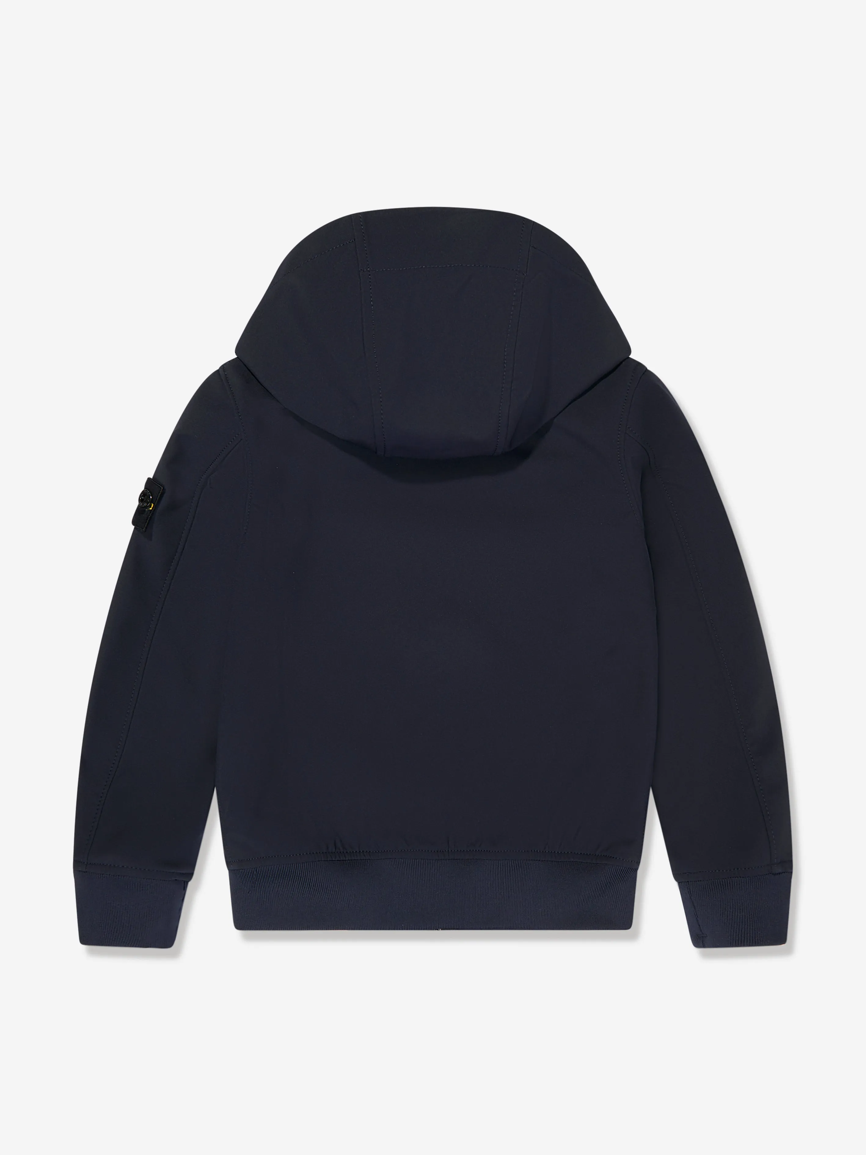 Stone Island Boys Hooded Zip Up Jacket in Navy