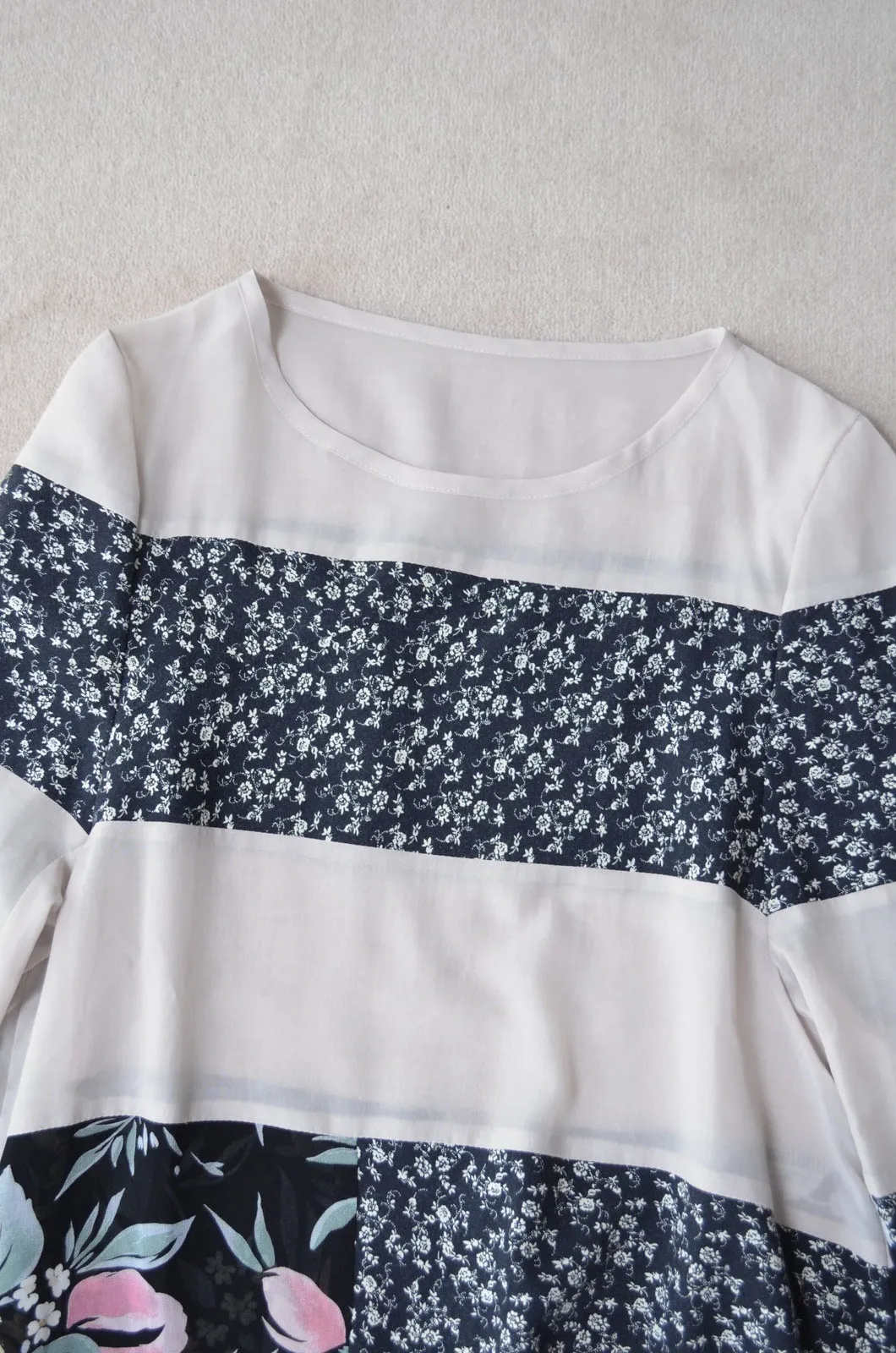 STRIPED CHIFFON OP