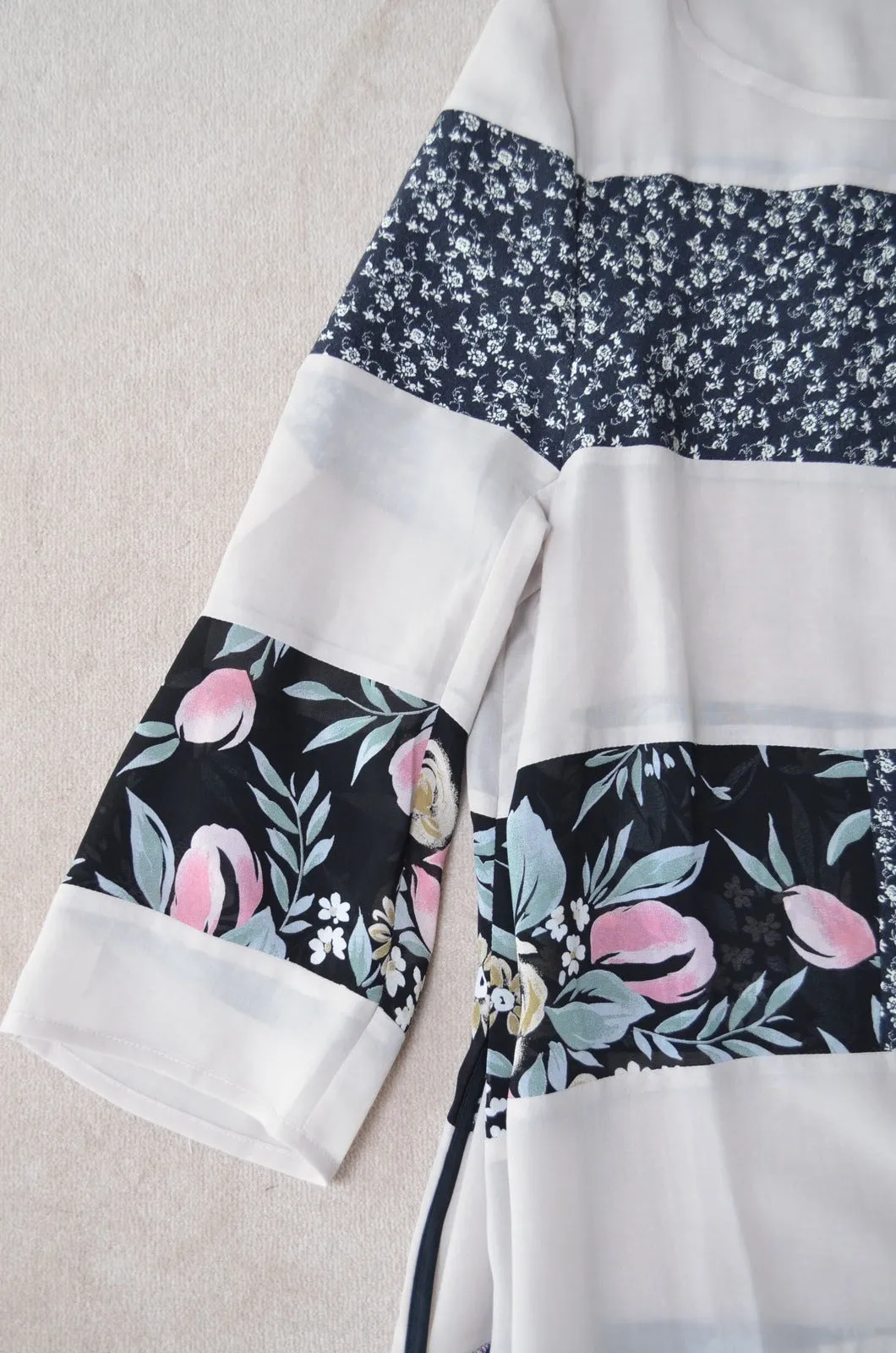 STRIPED CHIFFON OP