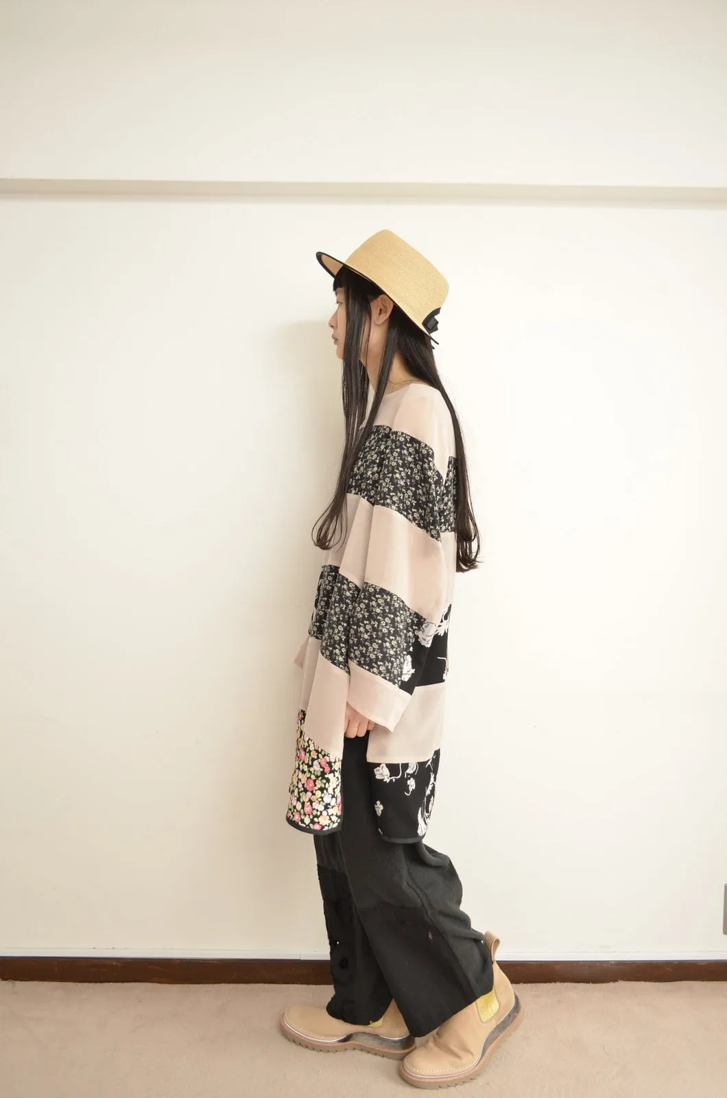 STRIPED CHIFFON OP
