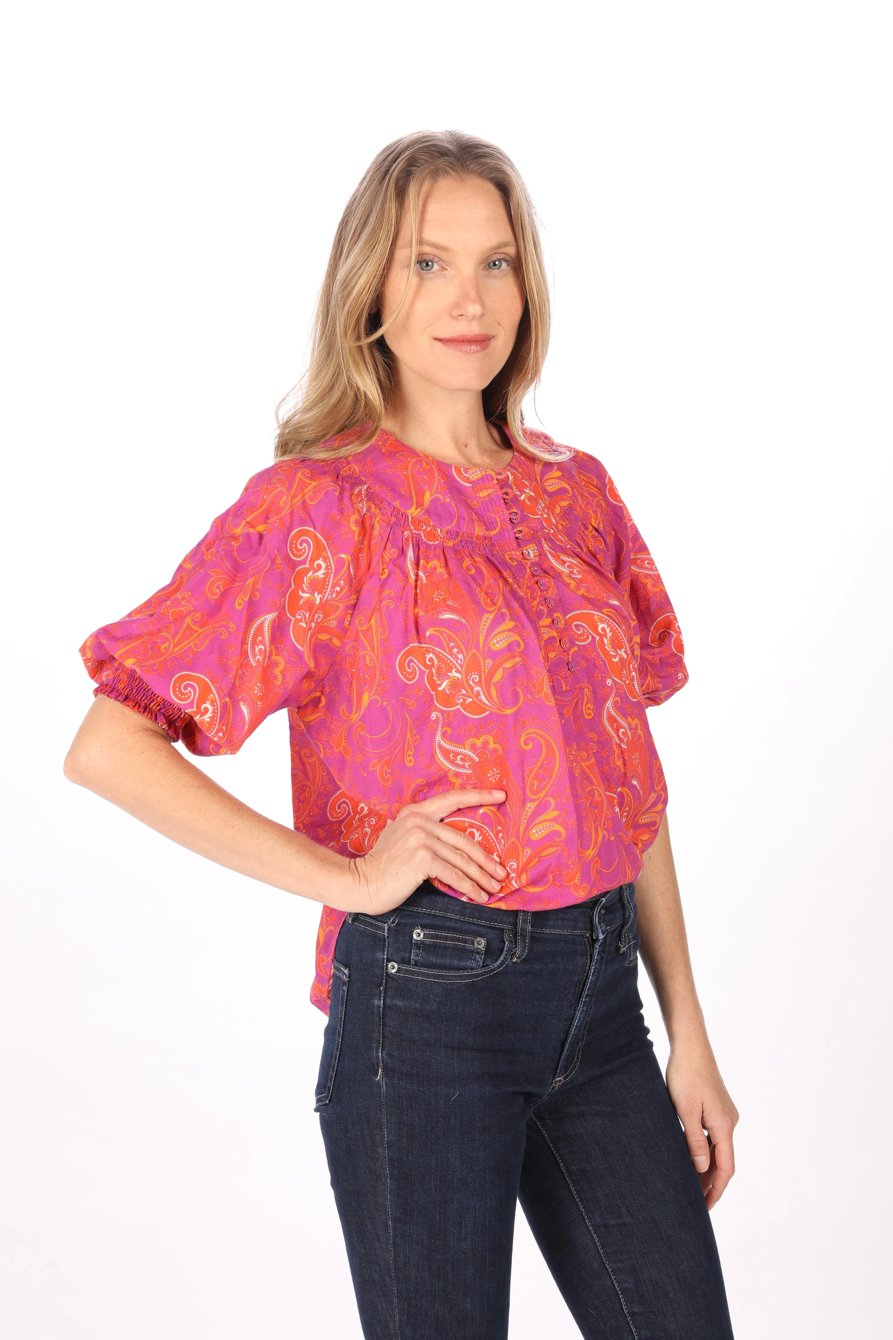 Tara Top. Retro Paisley