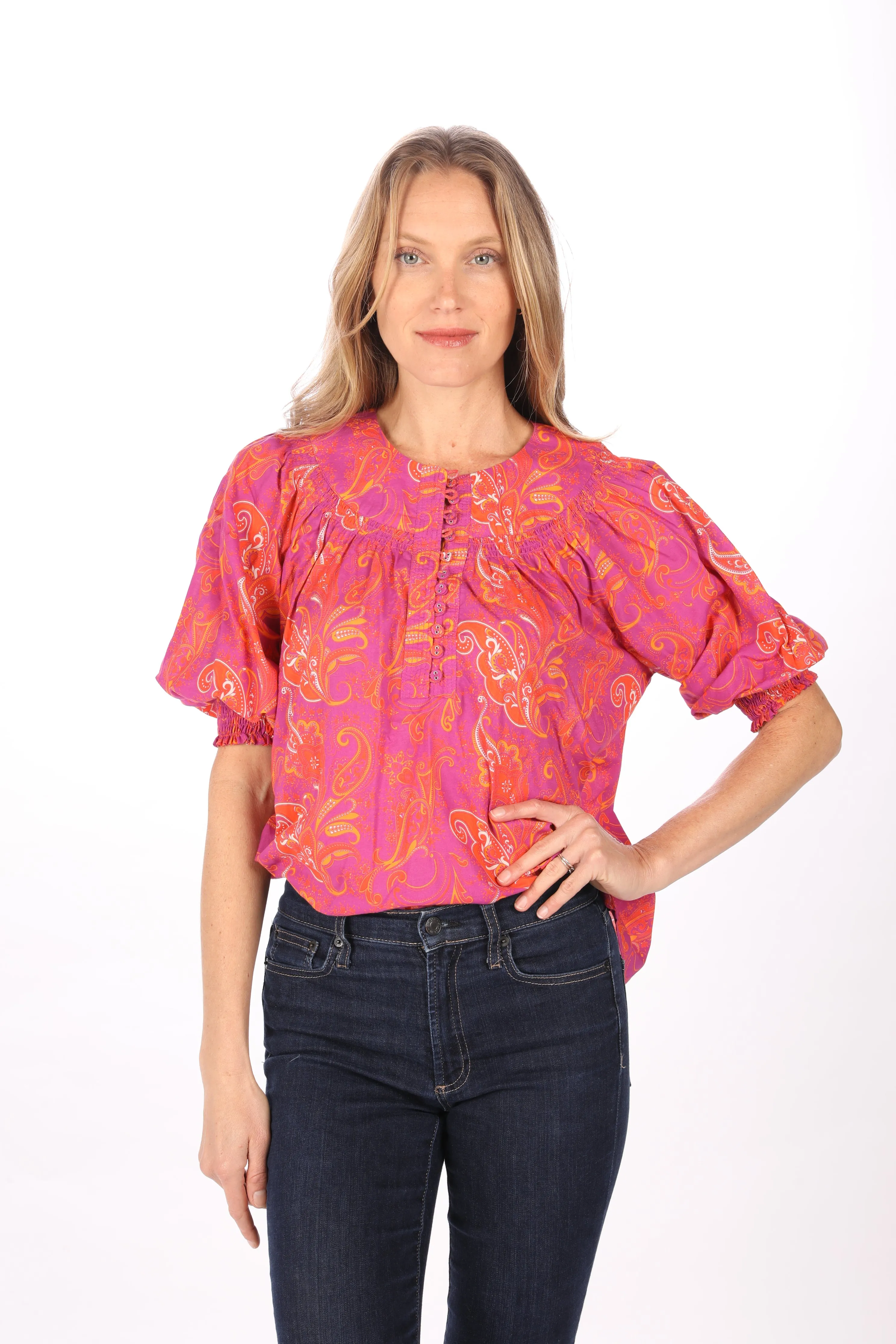 Tara Top. Retro Paisley