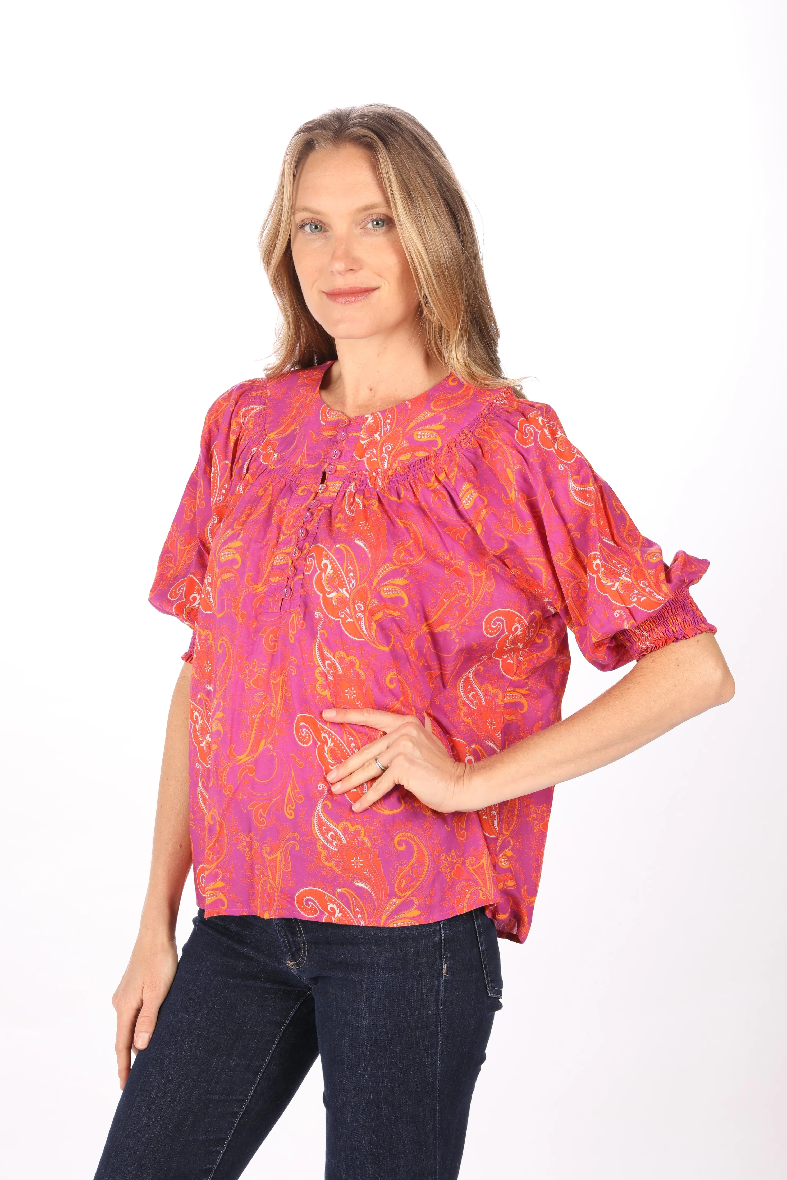 Tara Top. Retro Paisley