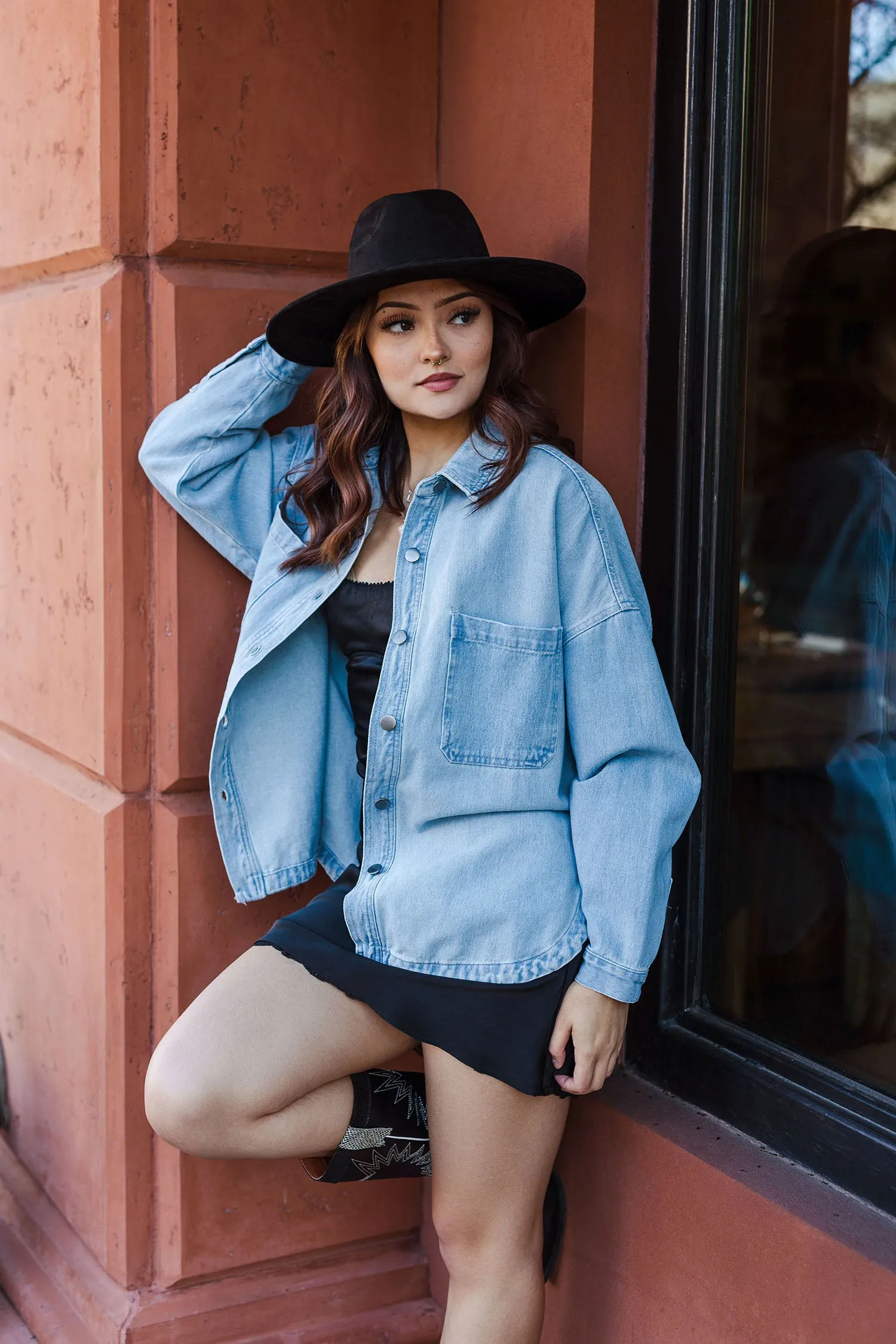 The Amused By You Denim Shacket