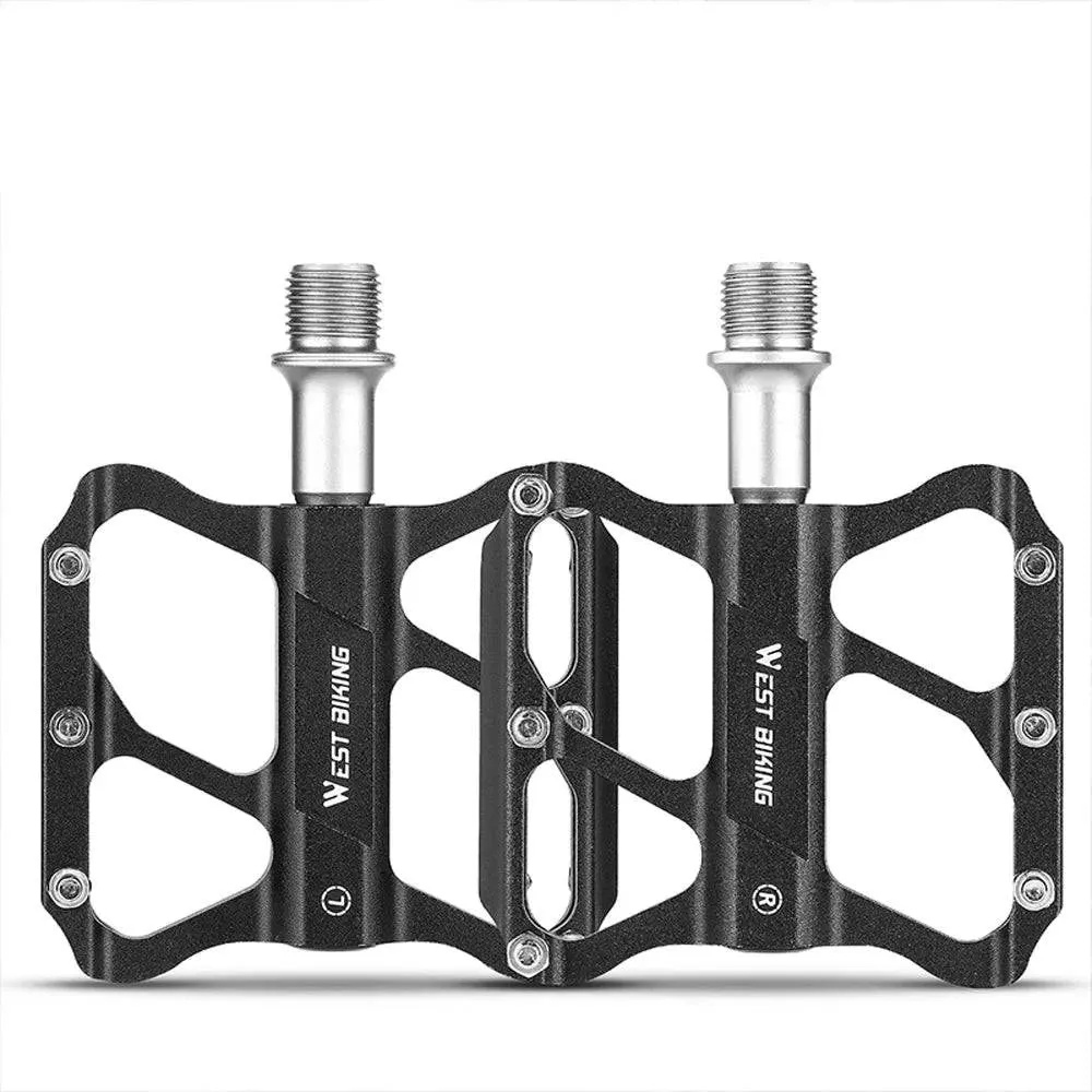Ultralight Aluminum Alloy Bicycle Pedals 3 Bearings Bike Pedals AntiSlip Waterproof Flat Wide Bike Pedals Cycling Accessories