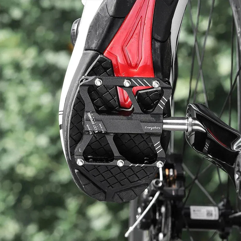 Ultralight Aluminum Alloy Bicycle Pedals 3 Bearings Bike Pedals AntiSlip Waterproof Flat Wide Bike Pedals Cycling Accessories