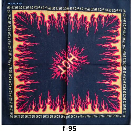Wenkouban 100% Cotton Purple Rose Punk Hip Hop Headwear Kerchief Bandanas Foulard Neckerchief Square Scarf For Women/Men/Boys/Girls