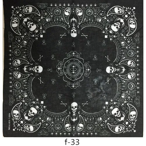 Wenkouban 100% Cotton Purple Rose Punk Hip Hop Headwear Kerchief Bandanas Foulard Neckerchief Square Scarf For Women/Men/Boys/Girls