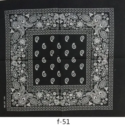 Wenkouban 100% Cotton Purple Rose Punk Hip Hop Headwear Kerchief Bandanas Foulard Neckerchief Square Scarf For Women/Men/Boys/Girls