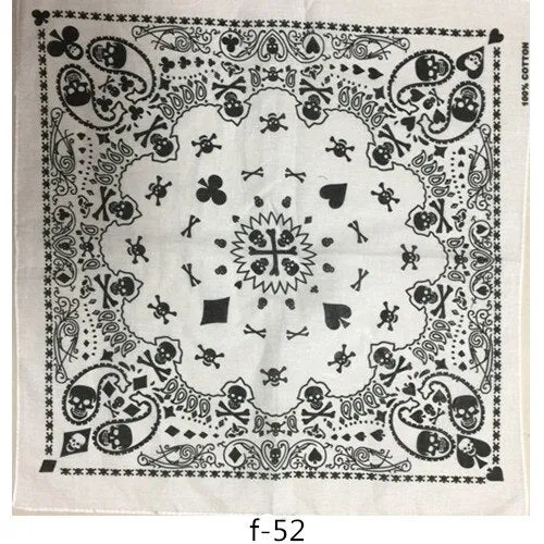 Wenkouban 100% Cotton Purple Rose Punk Hip Hop Headwear Kerchief Bandanas Foulard Neckerchief Square Scarf For Women/Men/Boys/Girls